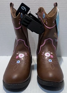 NWT Spirit Dreamworks Riding Free Girls Youth Size 9 Brown Zip Cowgirl Boots - Picture 1 of 8