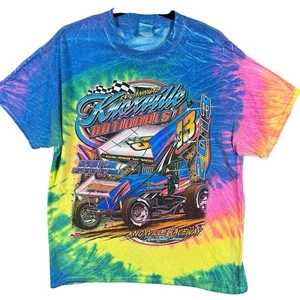 T-Shirt Gildan L 2013 Knoxville Iowa Nationals Batik Rennbahn Sprint Auto Rennen - Bild 1 von 12