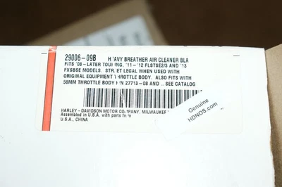 NOS 正品 Harley Davidson 29006-09 重型呼吸器套件 — 第 1/4 张图片