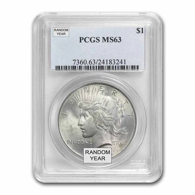 1922-1935 Peace Dollars MS-63 PCGS - Image 1 of 3