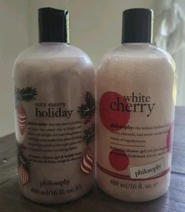 Philosophy Body Wash Shampoo Schaumbad White Cherry Very Merry Holiday 16oz - Bild 1 von 7