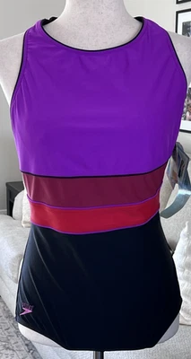 Traje de baño Speedo Moderate Lycra bloque de color tazas suaves de una pieza talla 14 Foto 1 de 4