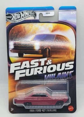 Hot Wheels Silver Series Fast & Furious Villains 1966 Ford 427 Fairlane New - Image 1 of 4