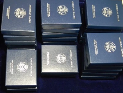 2001-W, 03, 04, 06, 10, 2011-W АМЕРИКАНСКИЙ СЕРЕБРЯНЫЙ ОРЕЛ 1 УНЦИЯ ДОКАЗАТЕЛЬСТВО ИНВЕСТИЦИОННАЯ МОНЕТА OGP - Изображение 1 из 4