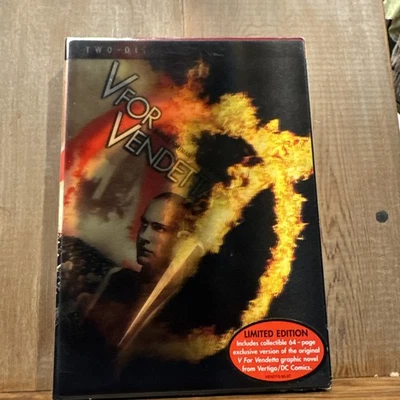RARE V For Vendetta DVD 2 DISC LIMITED EDITION W/ LENTICULAR SLIPCOVER HTF OOP - Image 1 of 4
