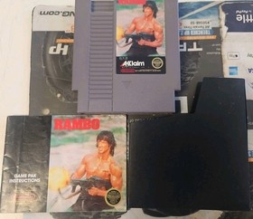 Rambo Original (Nintendo Entertainment System, 1988) w/ Manual & Sleeve Nes 🚭✔️