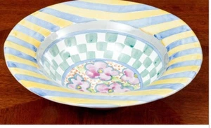 NEW Vintage Mackenzie Childs TAYLOR MYRTLE Large 12” Bowl - Picture 1 of 8
