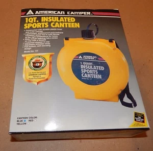 1 QT Insulated Sports Canteen American Camper #117 Plastic Lightweight NIB 141G - Picture 1 of 17