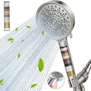 Filtered Shower Head with Handheld, 6 Spray Modes, Water Softener Filters - Remo - Picture 1 of 12
