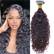 Brazilian Remy Curly Tape In Human Hair Extensions For Black Women Skin Weft