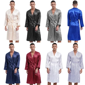 Ropa de dormir para hombre Hotel Ropa para el hogar Baño Ropa de dormir Bolsillos laterales Albornoz Pijama - Imagen 1 de 93