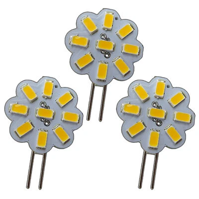 3x G4 LED 2 Watt 12V AC/DC dimmbar warmweiß 120° rund Leuchtmittel Lampe klein - Bild 1 von 4