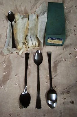 36 Vintage NEW World Tableware Silco PURITAN Iced Tea Spoons Stainless Rare - Image 1 of 4