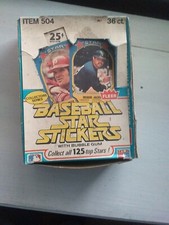 1981 FLEER STAR STICKERS WAX BOX UNOPENED 36 FACTORY SEALED  PACKS REGGIE ROSE 