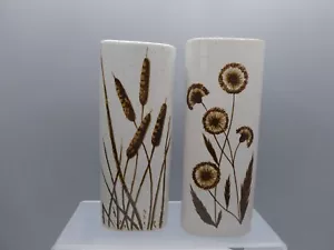 Keramik Wand Taschenvasen Rohrkolben und Pusteblumen - 2 Stück - Bild 1 von 5