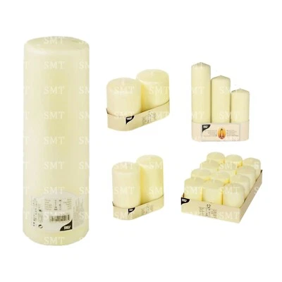 Pillar candle unscented long burning hours Ivory colour Church candles - Image 1 of 4