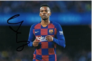 BARCELONA & PORTUGAL: NELSON SEMEDO SIGNED 6x4 ACTION PHOTO+COA **PROOF** - Picture 1 of 2