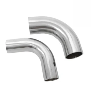 90 Degree 201 Stainless Steel Mandrel Exhaust Tube Elbows 6mm-63mm OD - Picture 1 of 46