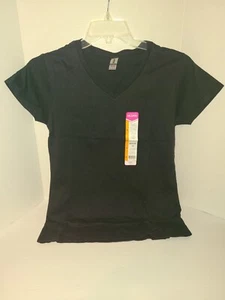2 NEW With Tags Gildan Women's Heavy Cotton Short Sleeve V-Neck T-Shirt Size M - Picture 1 of 3