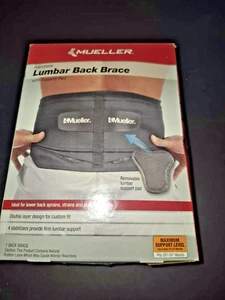NUEVO EN CAJA Soporte Lumbar Mueller 255 Soporte Trasero con Almohadilla Extraíble - Regular 28"-50" - Imagen 1 de 6