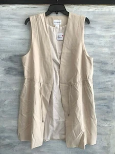 NEU! CLUB MONACO "Oralie" ärmellose Weste, L - Foundation/Elfenbein - 289 $ - Bild 1 von 11