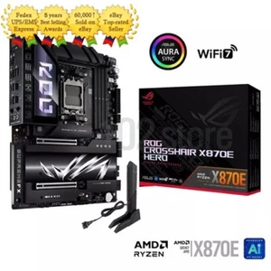 ASUS ROG CROSSHAIR X870E HERO AMD X870E AM5 ATX motherboard, Advanced AI PC - Picture 1 of 3