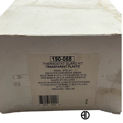 *NEW* ROBERTSHAW 190-068 Thermostat Guard Kit BT6-UK1 Transparent, OBO - Image 1 of 4