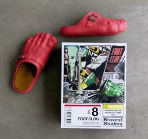 Bravest Studios *HULK* Red Foot Clogs Mens Size 11 *ORDER CONFIRMED!!! - Picture 1 of 3