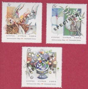 R* CYPRUS SPECIMEN SET 3 V. MNH* 1987 CHRISTMAS nr. 690-692 #6222 - Picture 1 of 2