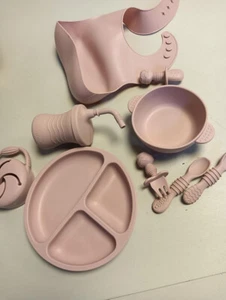 9-teiliges Kinder Geschirrset | Baby Teller mit Saugnapf, Kinder Schüssel Saugna - Bild 1 von 3