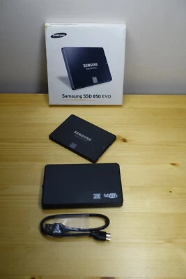 Samsung 850 EVO 500GB - 2.5" - Internal SSD Plus external SATA to USB enclosure - Image 1 of 4