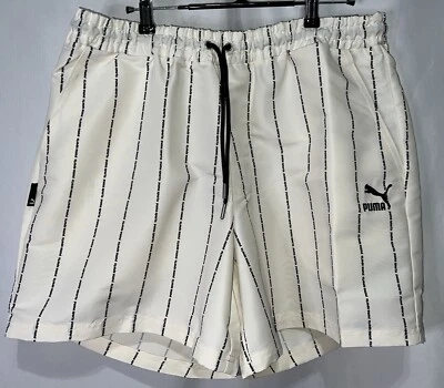 Puma  Team Woven Shorts 6" Mens White Casual Athletic Bottoms Size Large - Image 1 of 4
