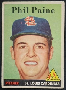 1958 Topps #442 Phil Paine St. Louis Cardinals RC Rookie - VG - Picture 1 of 2
