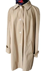 Vintage CALVIN KLEIN Trench Coat Women RN  54163, Silver BUTTON UP Size 1X - Picture 1 of 23