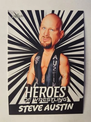 2023 Leaf Heroes of Wrestling #B-9 STEVE AUSTIN WHITE PARALLEL - Image 1 of 2
