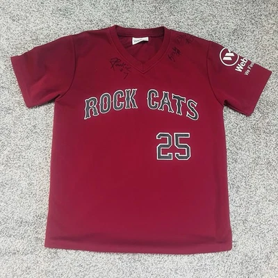 MILB New Britain CT Rock Cats Joe Mauer #25 Signed Jersey Youth Size Large - Image 1 of 4