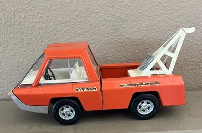 Vintage 1960’s STRUCTO Tow Truck Wrecker Minuteman Pressed Steel Orange - Image 1 of 4