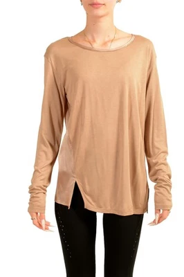 Blusa Top Hugo Boss Para Mujer "Esyva" Beige Manga Larga US S IT 40 Foto 1 de 4