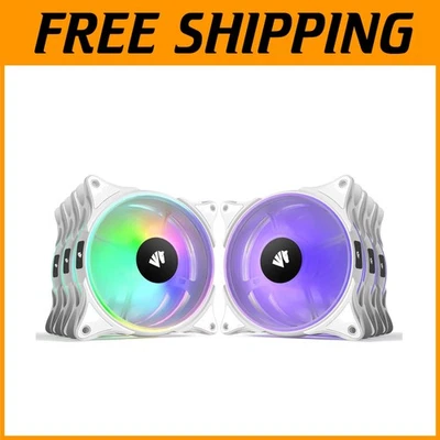 FS-9002 Pro 120mm RGB Case Fan 6 Pack, White - Image 1 of 4