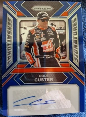 2024 Panini Prizm AUTOGRAPHED Nascar Sensational Signatures Blue Cole Custer... - Image 1 of 2