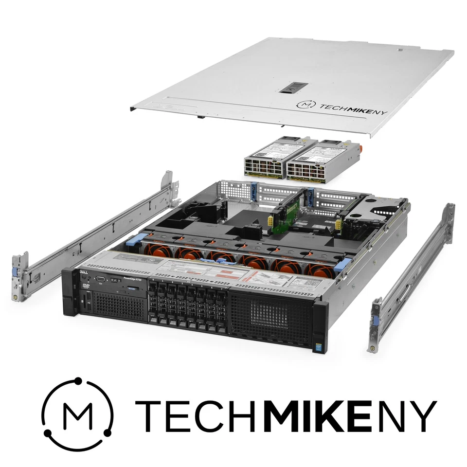 Dell PowerEdge R730 Server 2x E5-2640v4 2.40Ghz 20-Core 128GB RAM Rails Hosting - Image 1 of 4