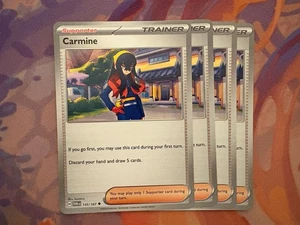 [4x Playset] Carmine - 145/167 - SV06: Twilight Masquerade (TWM) - Pokemon TCG - Picture 1 of 1