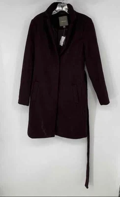 Maurices Womens Red Long Sleeve Pockets Belted Trench Coat Size XS - Image 1 of 4