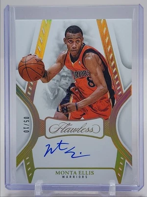 MONTA ELLIS 2024-25 FLAWLESS AUTOGRAPH GOLD WARRIORS #FA-MEW AUTO /10 Q5014 - Image 1 of 2