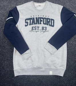 Sudadera Stanford Gráfica Cuello Redondo Gris Azul Mangas EST.83 BZ Talla Pequeña - Imagen 1 de 7