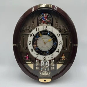 Seiko Melodies In Motion Clock 18 Melodies Swarovski Crystals QXM488BRH - Picture 1 of 23