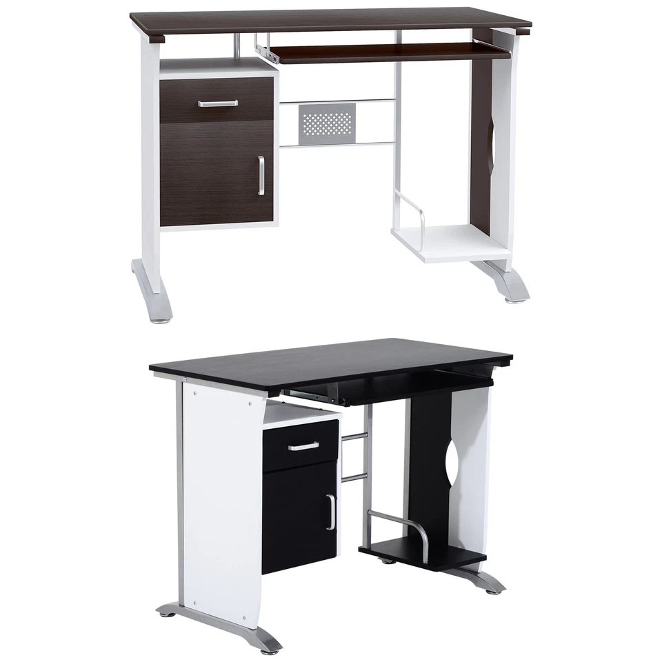 HOMCOM Scrivania per Computer PC da Ufficio in Legno con Cassetto - Immagine 1 di 1