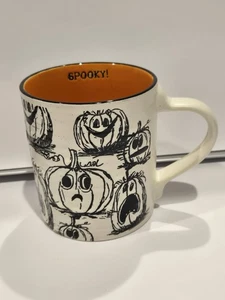 Tazza da caffè Halloween Eli + Ali fatta a mano spettrale Jack O Lantern Faces - Foto 1 di 7