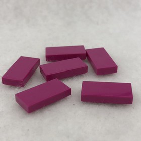 LEGO 3069 Magenta Tile 1 x 2 (x6)