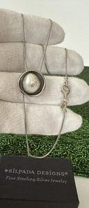 Sign SILPADA Sterling Silver 925 Freshwater Pearl Snake Chain 18”Necklace - Picture 1 of 4